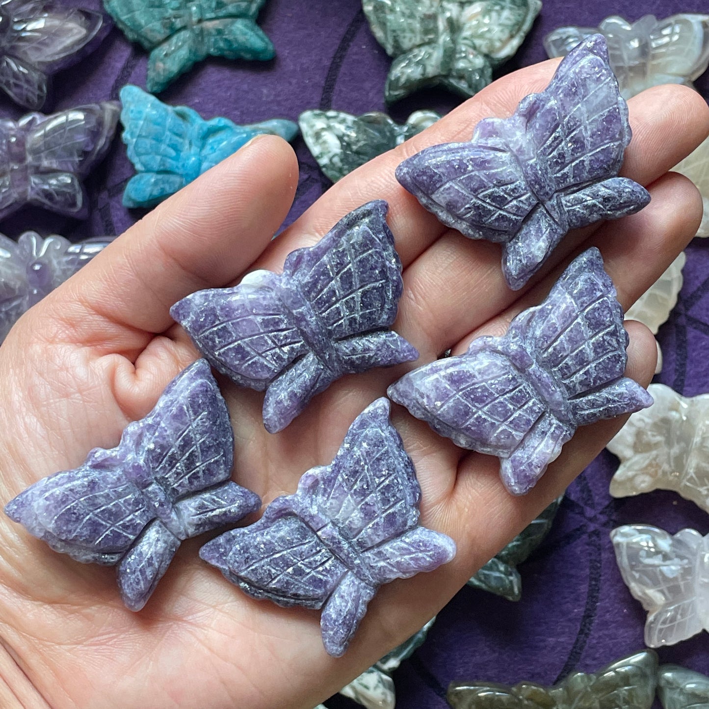 Small Butterfly Carving (Choose Stone)