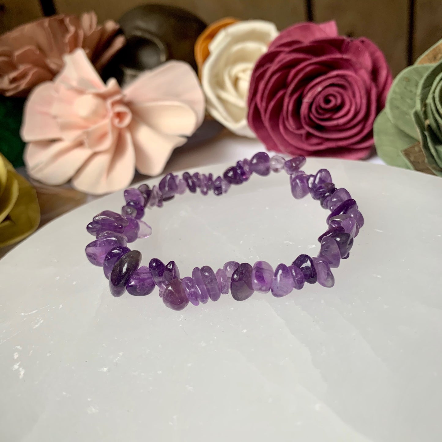 Amethyst Chip Bead Bracelet