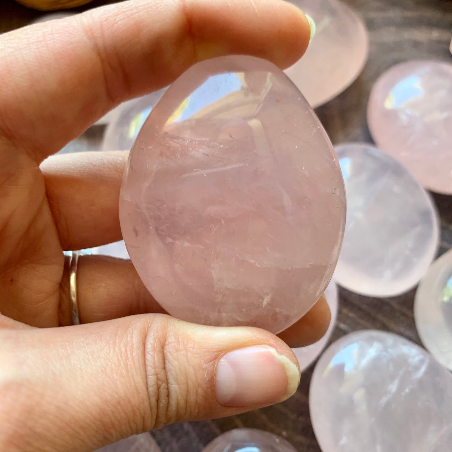 Rose Quartz Polished Palm Stone