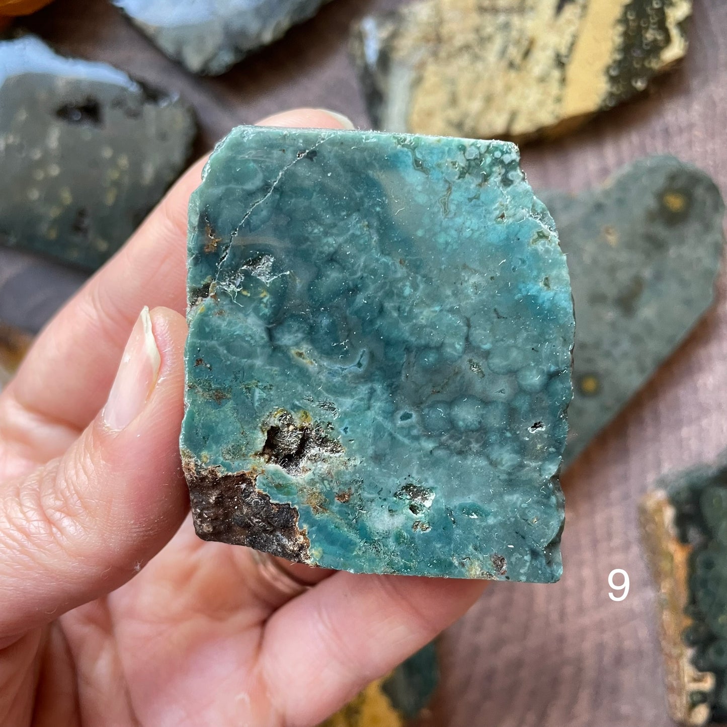 Ocean Jasper Standing Half Polished Slab