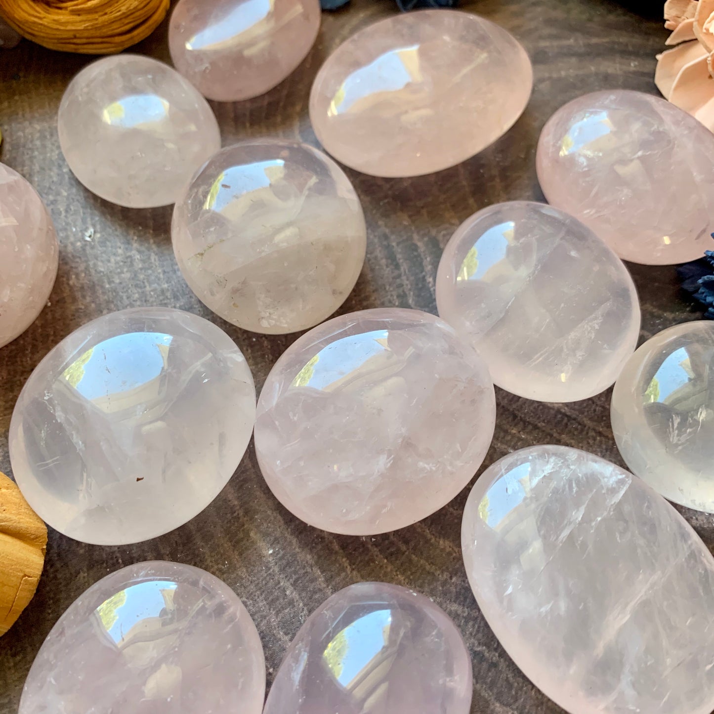 Rose Quartz Polished Palm Stone