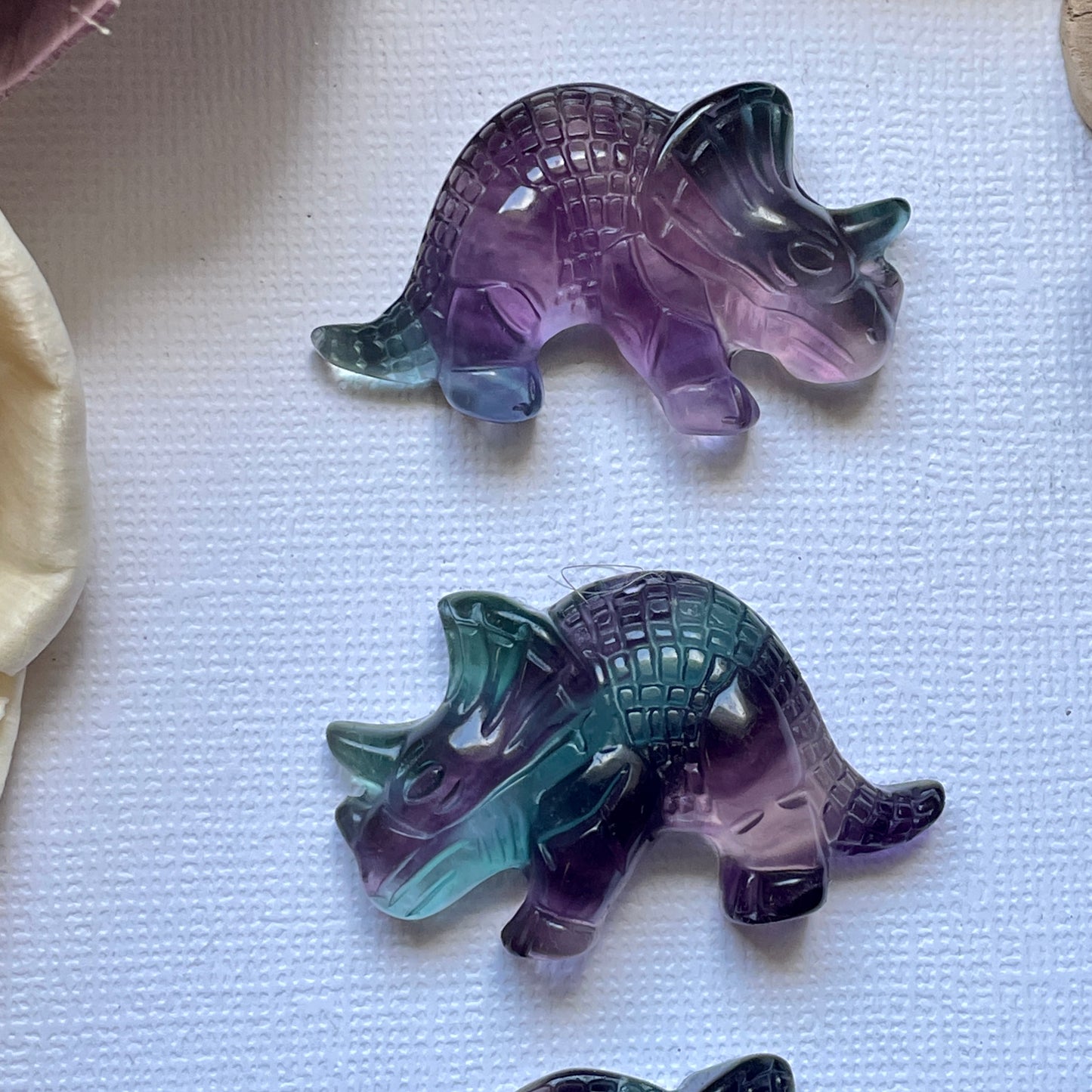 Fluorite Triceratops Carving