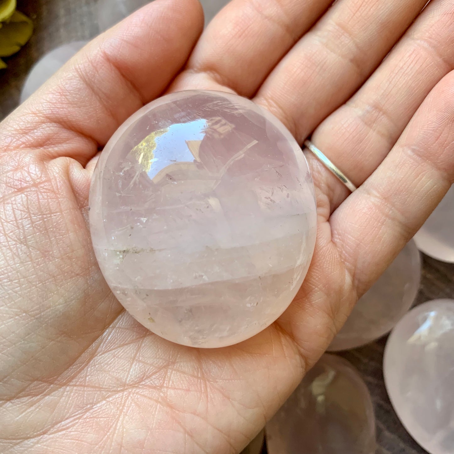 Rose Quartz Polished Palm Stone