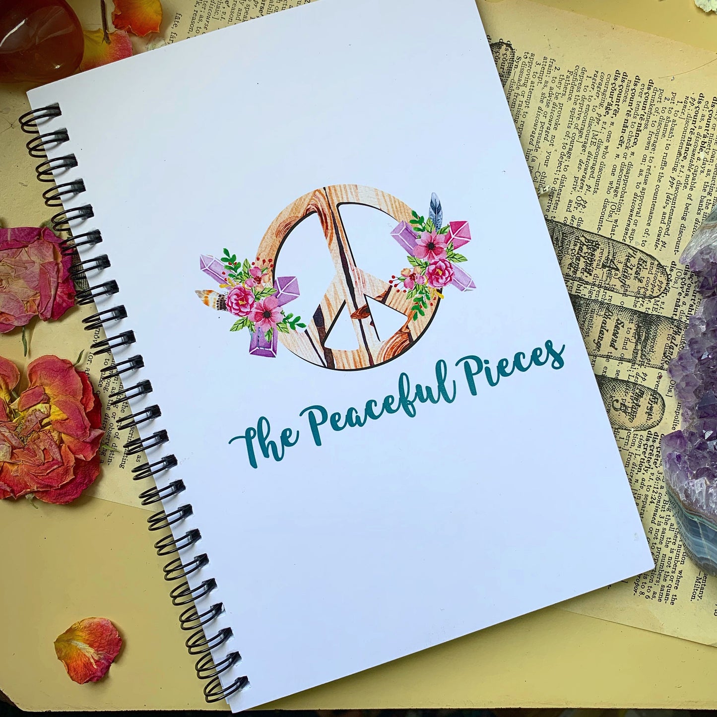 Peaceful Pieces Spiral Notebook - Ruled Line