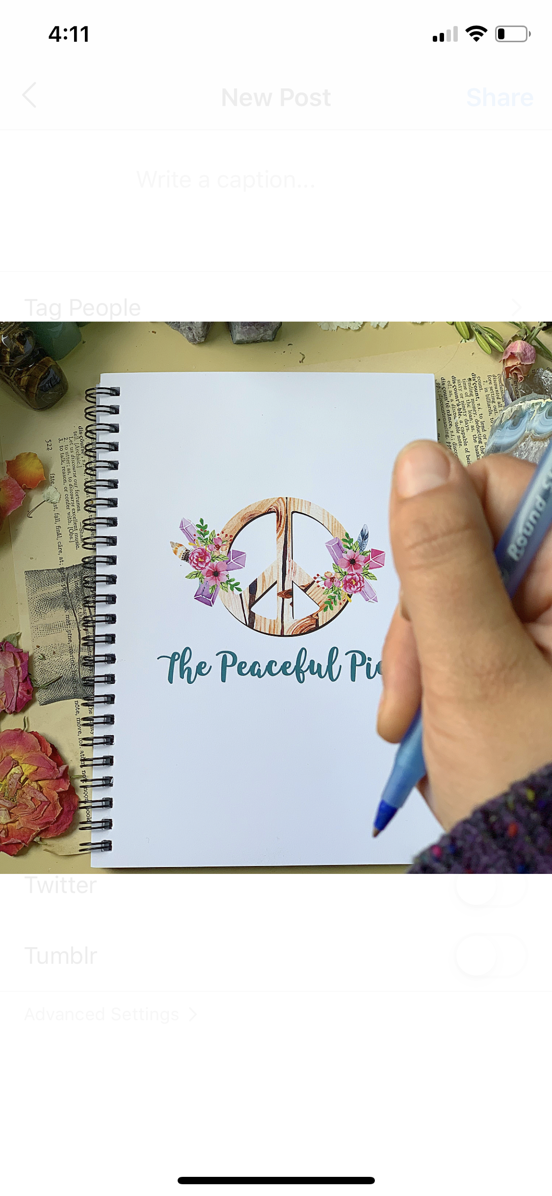 Peaceful Pieces Spiral Notebook - Ruled Line