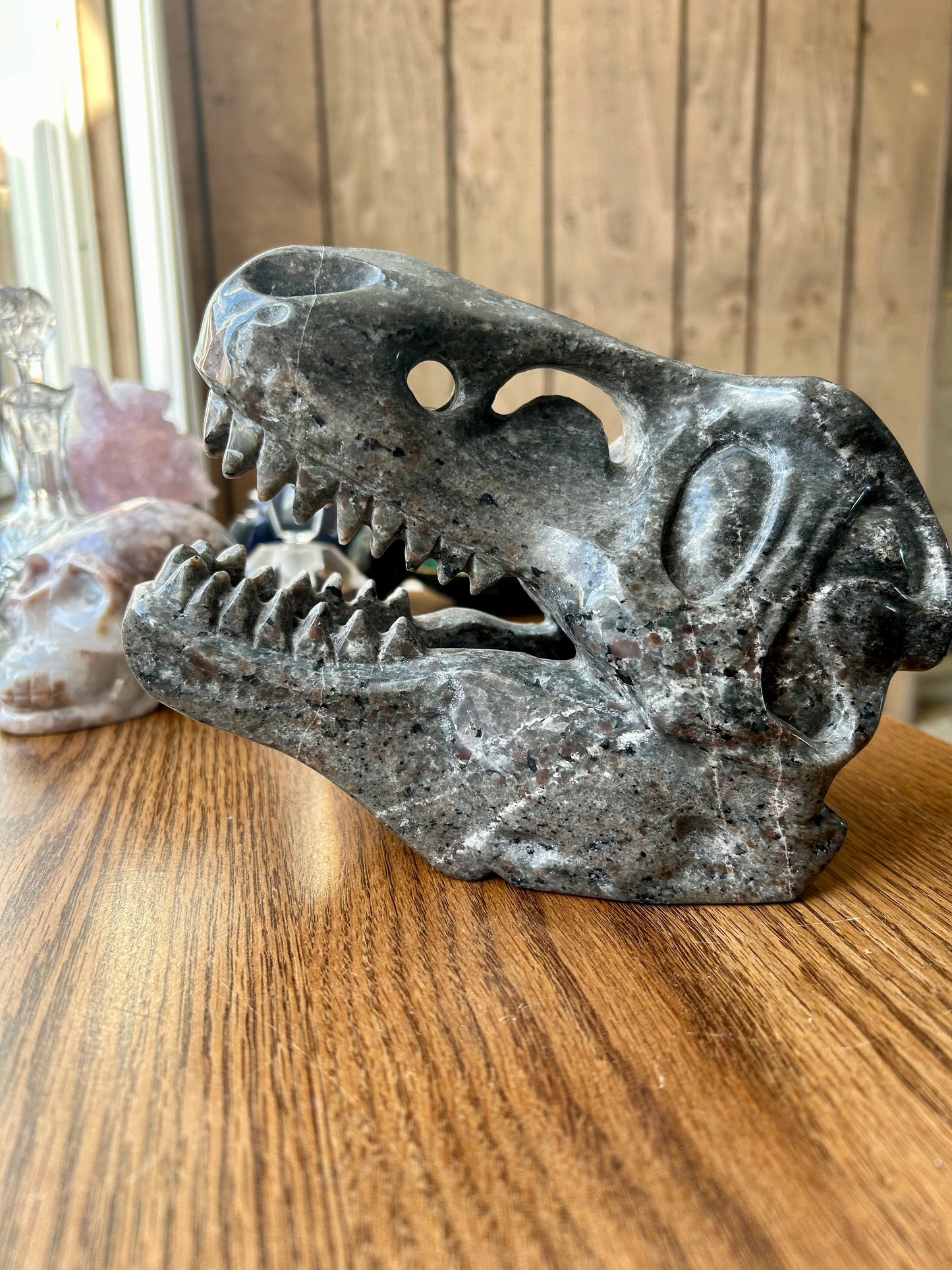 Yooperlite Dinosaur Skull Carving 4+ lb