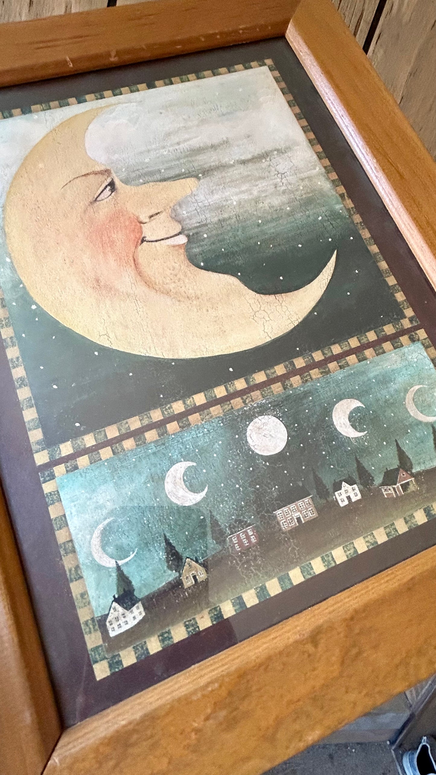 Rare Vintage David Carter Brown Framed Celestial Prints (Pair)