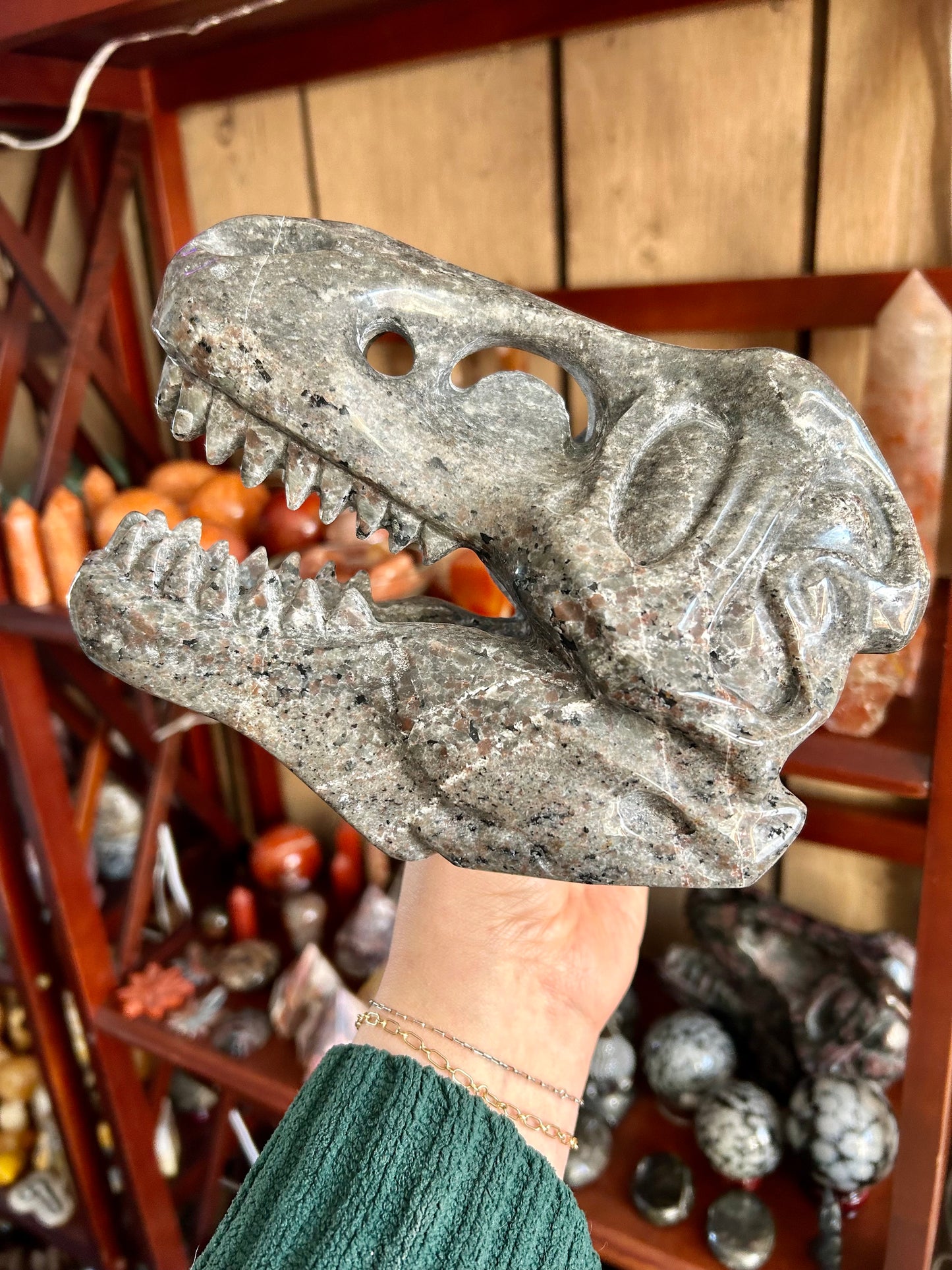 Yooperlite Dinosaur Skull Carving 4+ lb