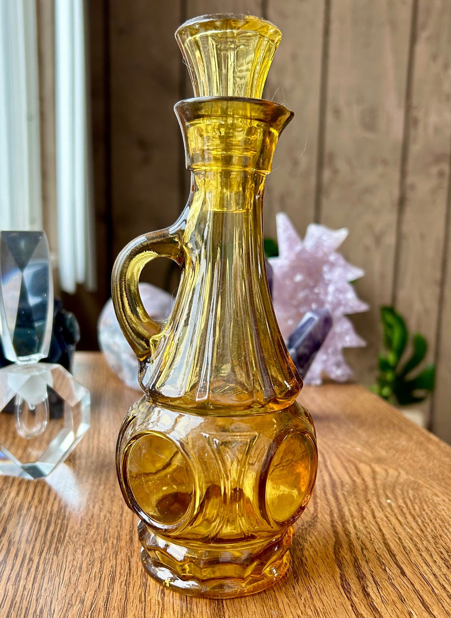 Vintage Amber Cruet with Stopper