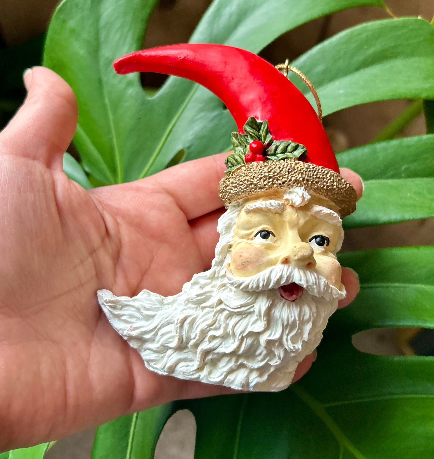 Vintage Santa Head Ornament