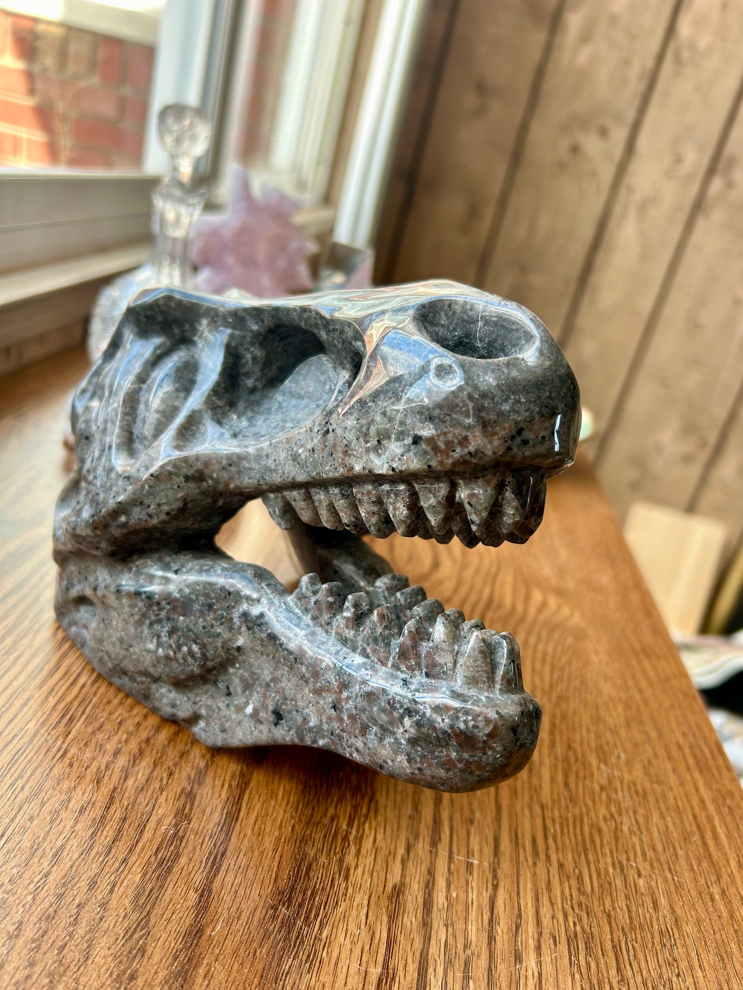 Yooperlite Dinosaur Skull Carving 4+ lb
