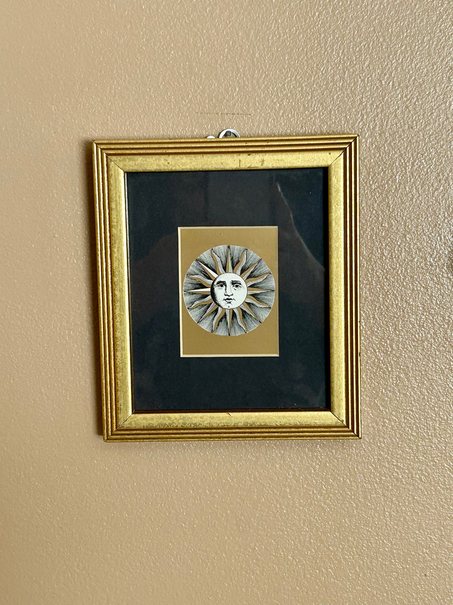 Set of 2 Vintage Fornasetti Celestial Gold Frame Prints