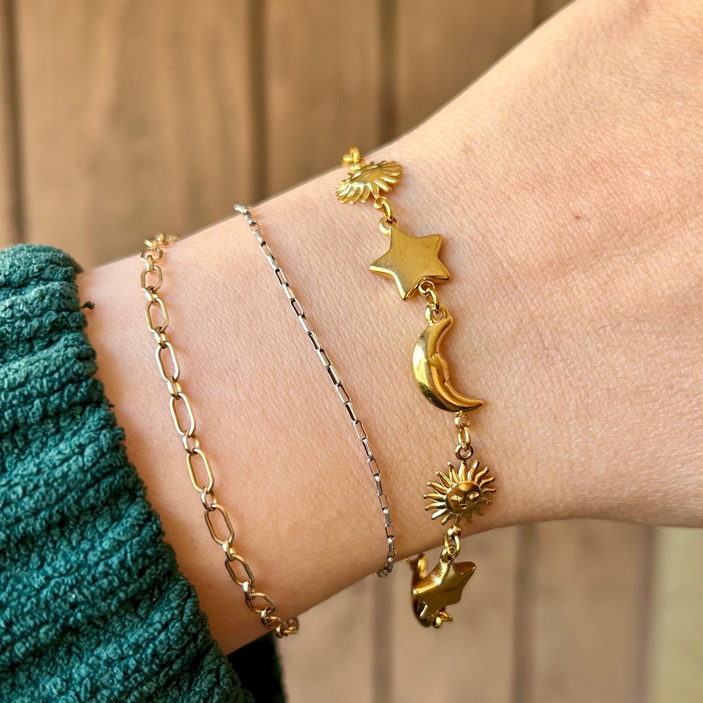 Celestial Gold Charm Bracelet