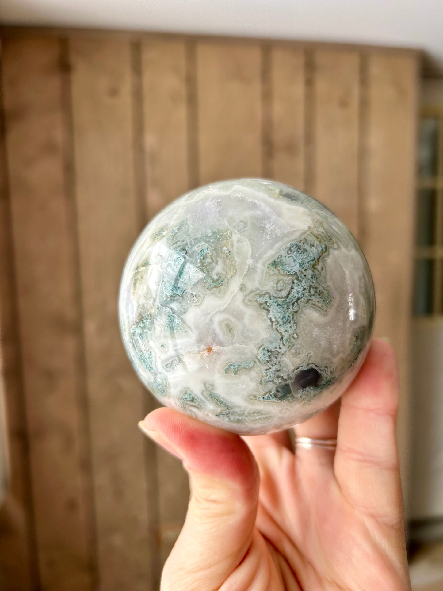 Moss Agate Sphere 1lb +