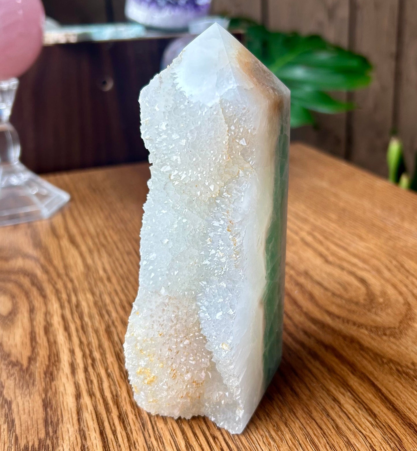 Sugar Druzy Fluorite Tower