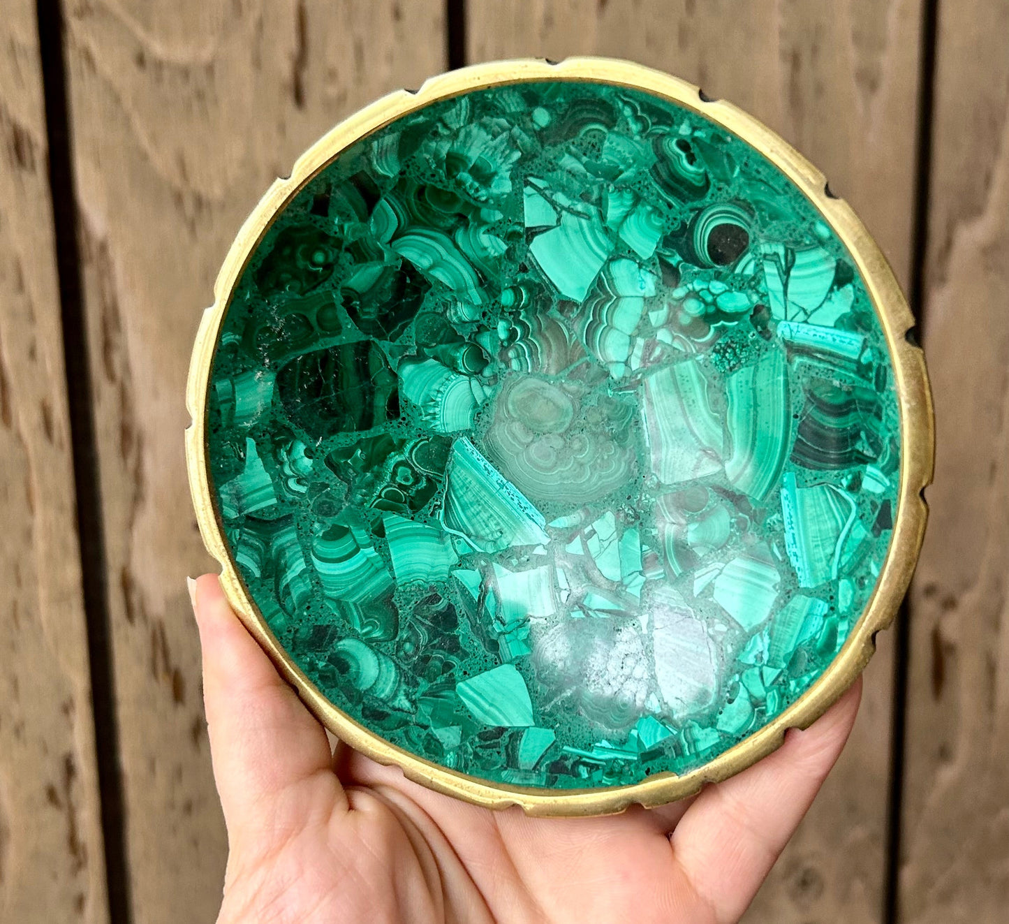 Handmade Malachite Bowl