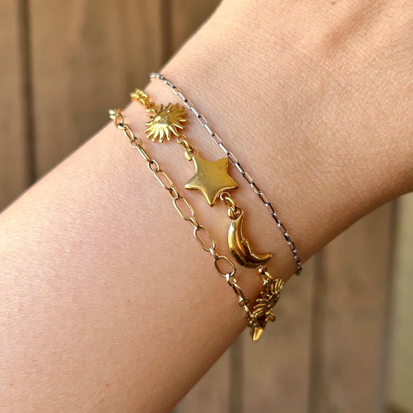 Celestial Gold Charm Bracelet