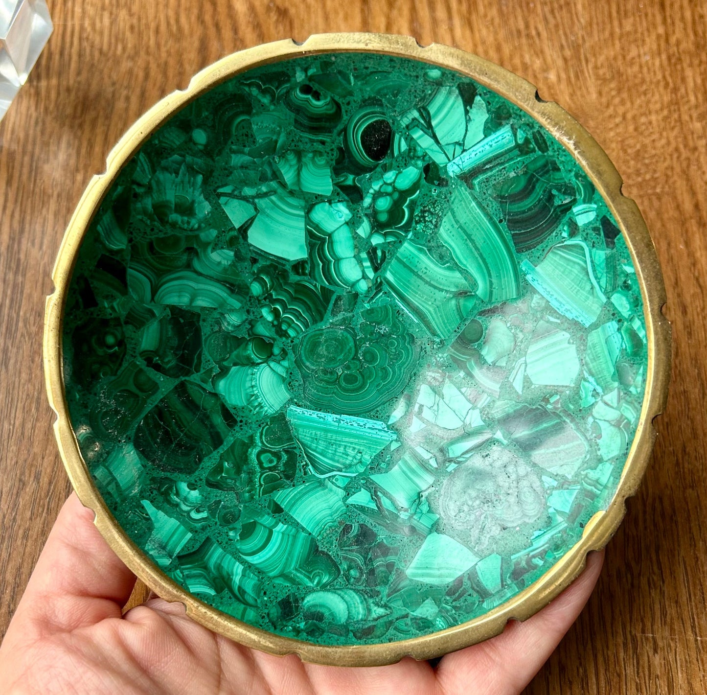 Handmade Malachite Bowl