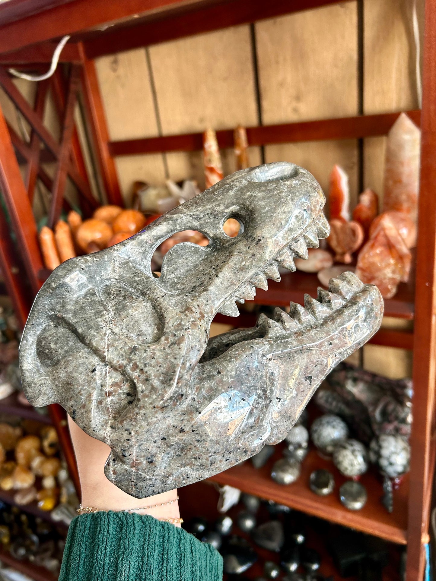 Yooperlite Dinosaur Skull Carving 4+ lb