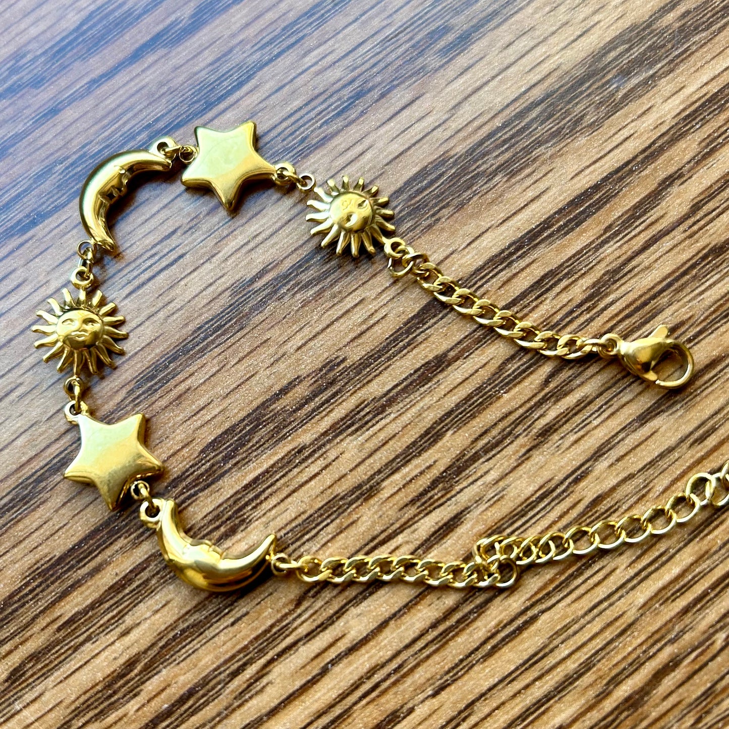Celestial Gold Charm Bracelet