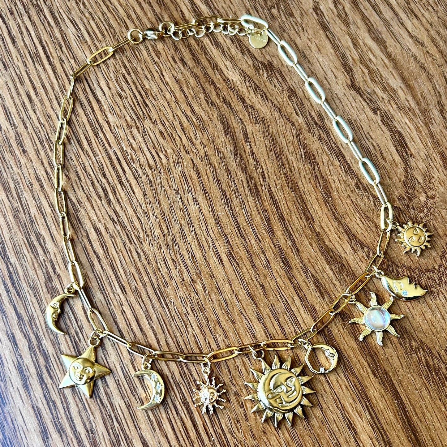 Celestial Gold Charm Necklace