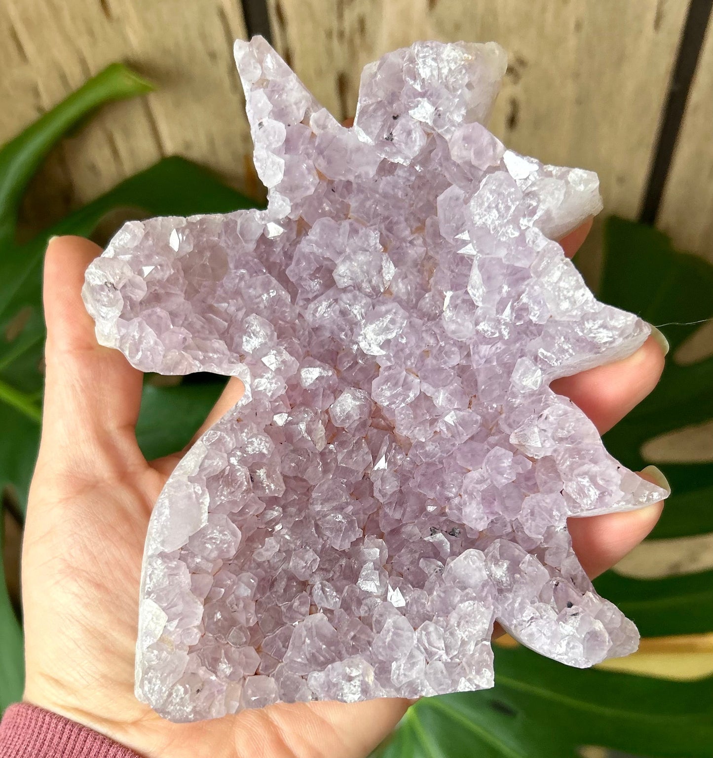 Amethyst Druzy Unicorn Geode Carving