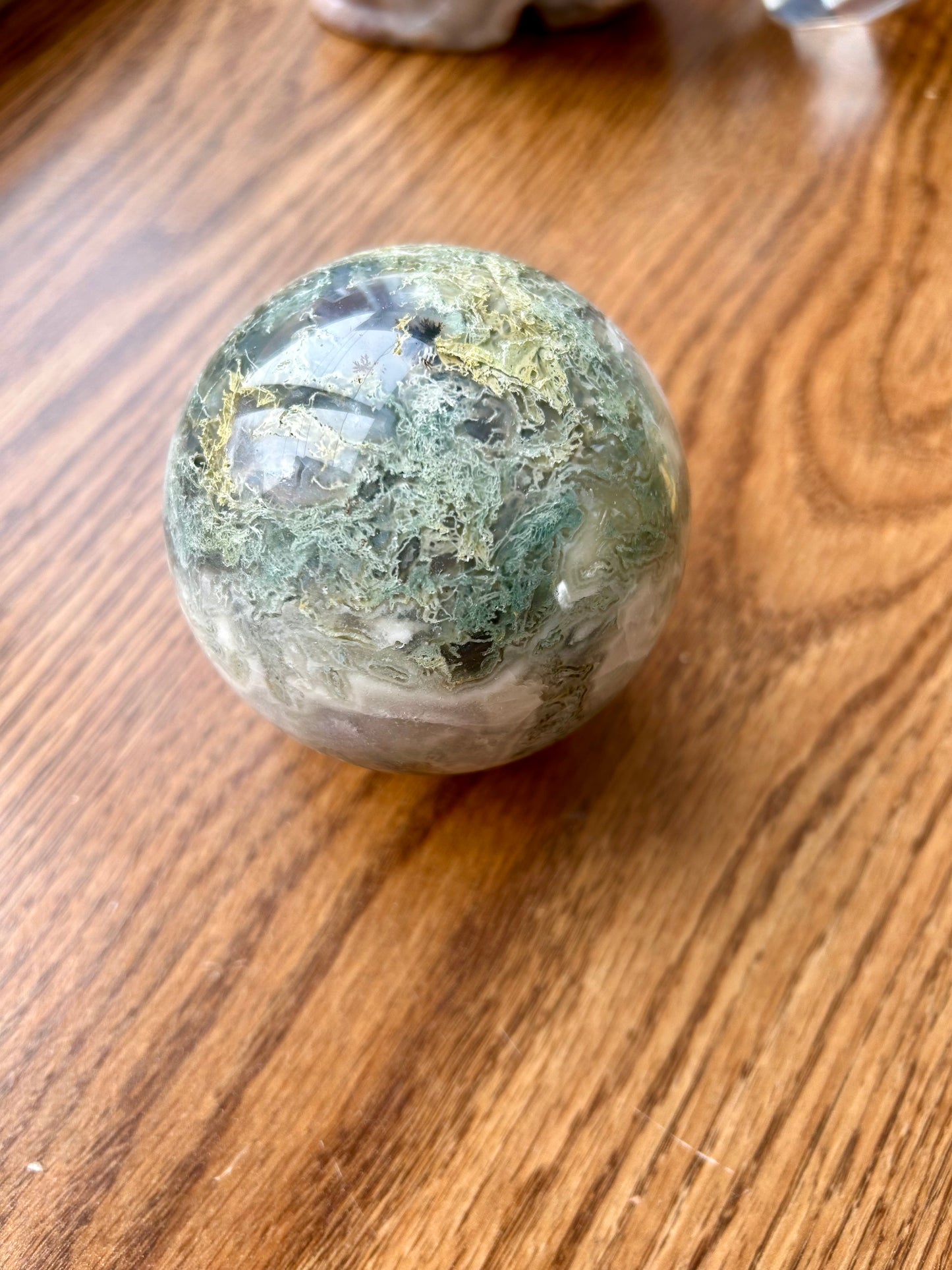 Moss Agate Sphere 1lb +