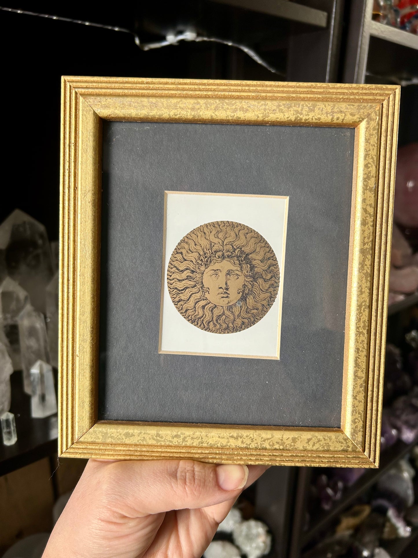 Set of 2 Vintage Fornasetti Celestial Gold Frame Prints