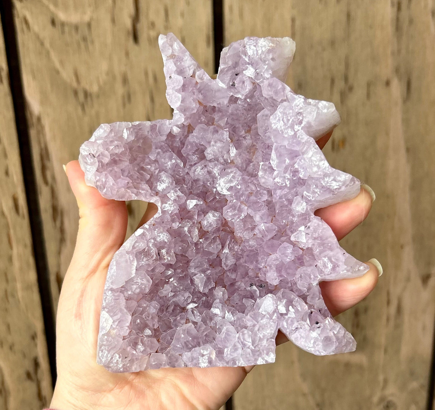 Amethyst Druzy Unicorn Geode Carving