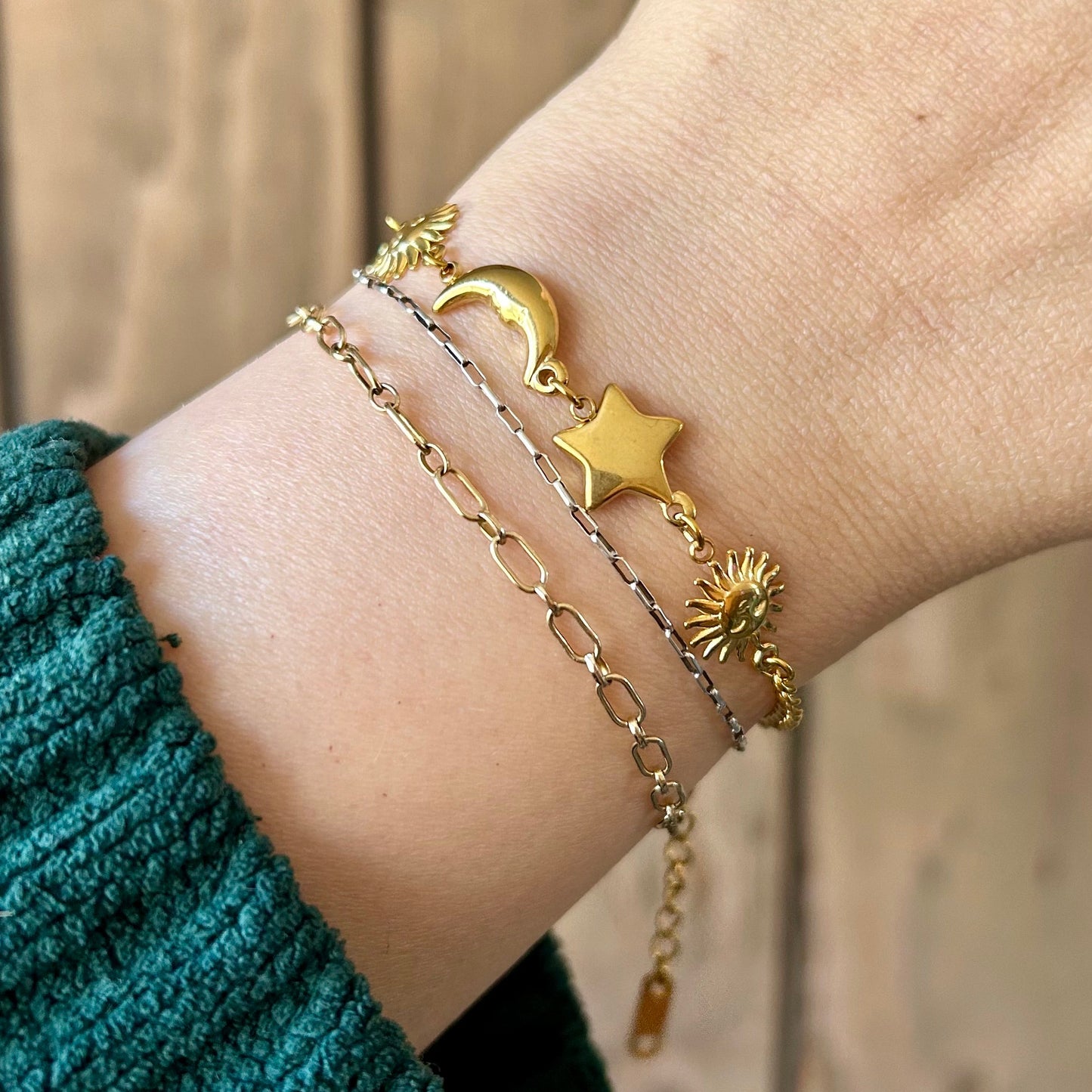 Celestial Gold Charm Bracelet