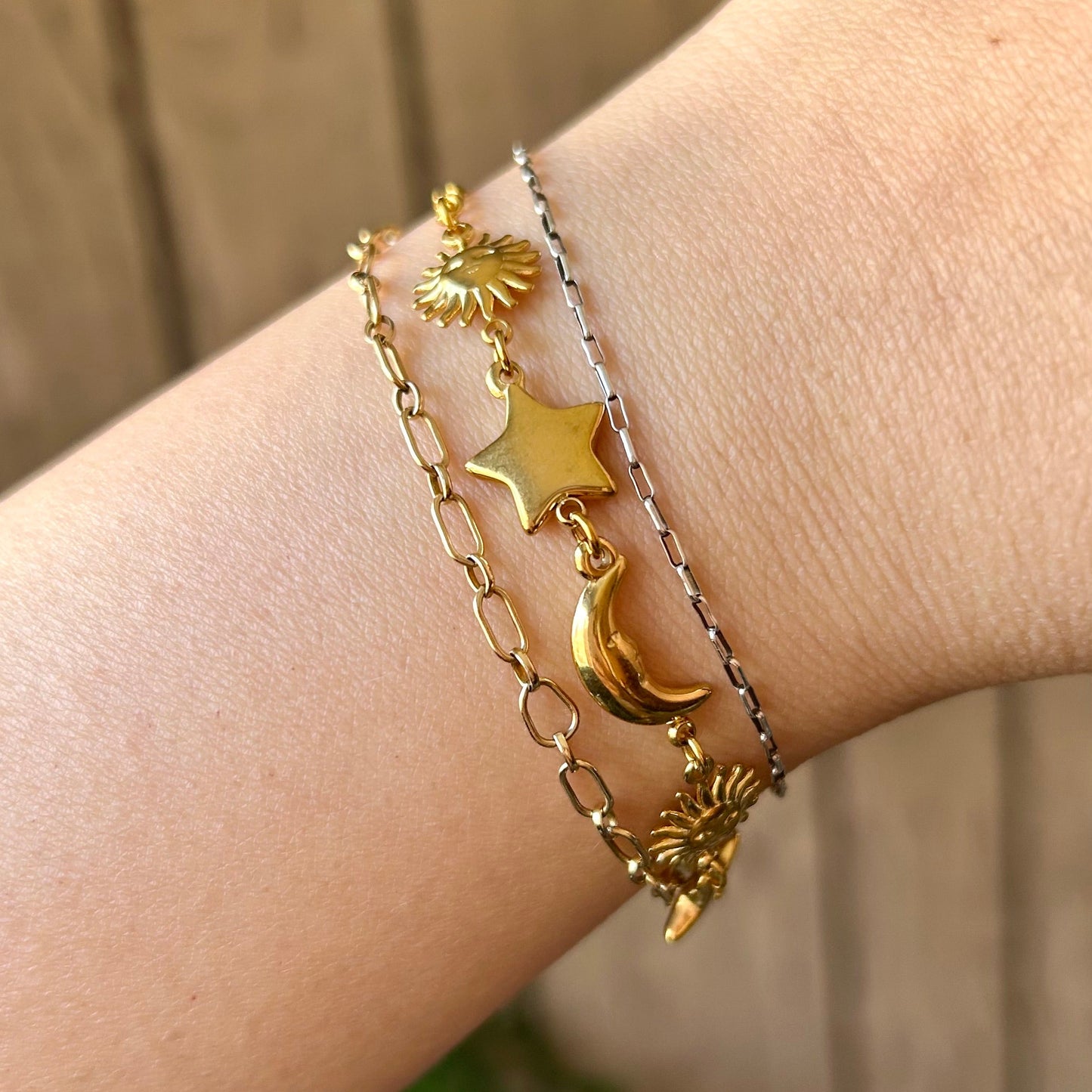 Celestial Gold Charm Bracelet