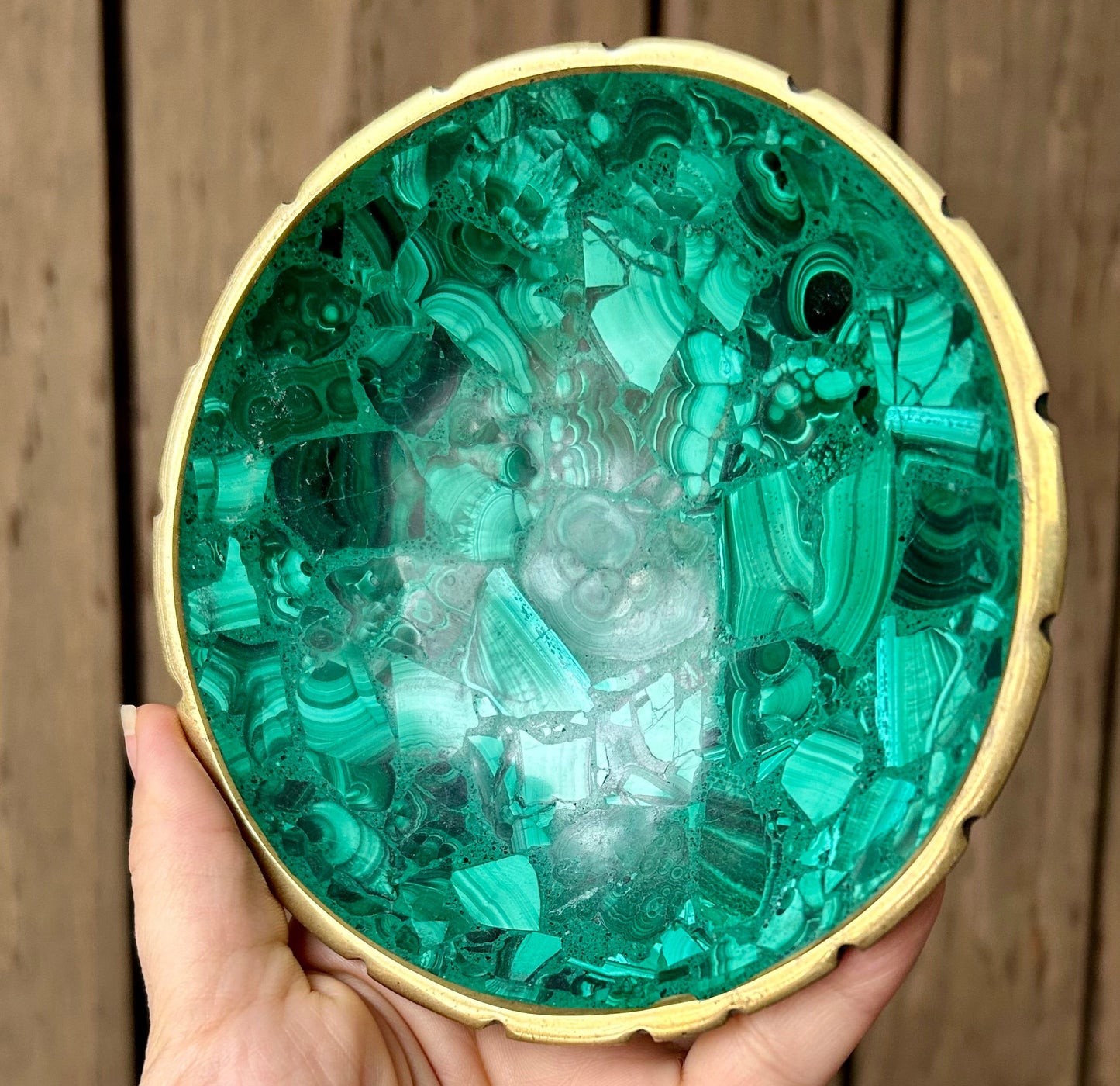 Handmade Malachite Bowl