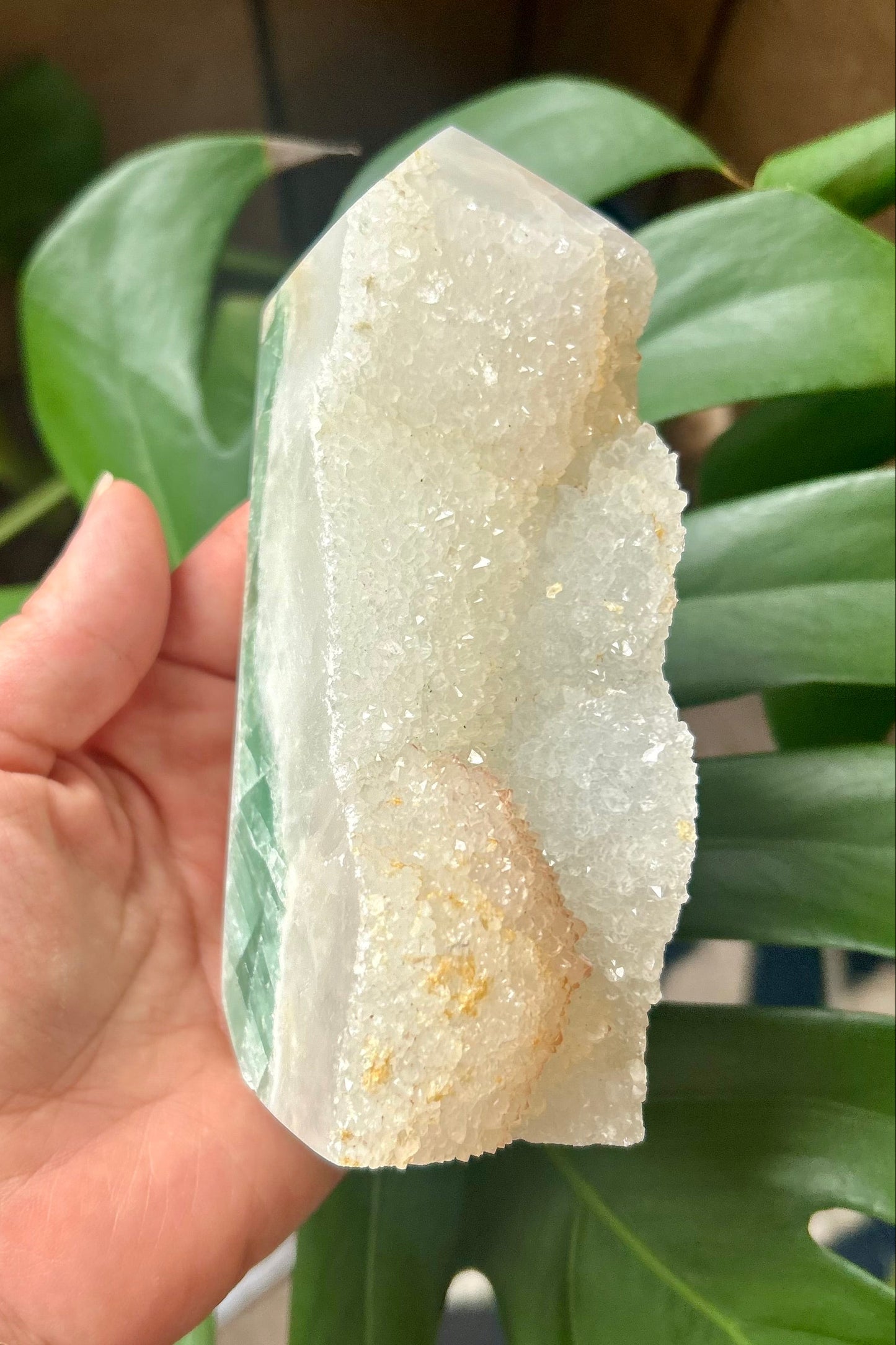 Sugar Druzy Fluorite Tower