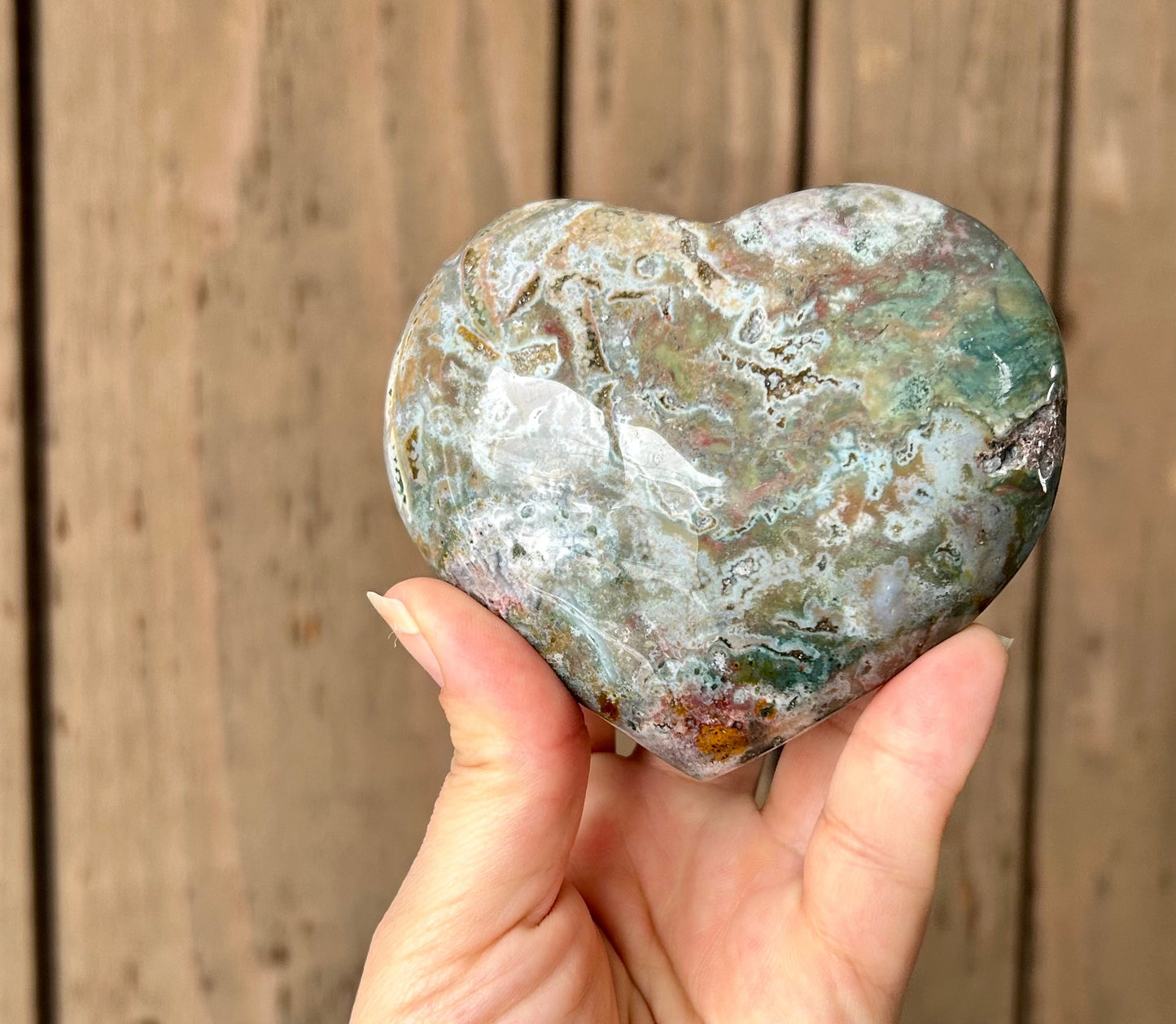 Large Ocean Jasper Heart