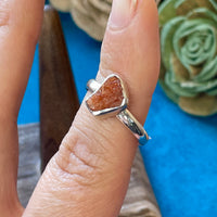 Raw Sunstone Ring Size 8