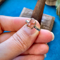 Raw Sunstone Ring Size 6