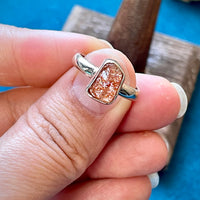 Raw Sunstone Ring Size 6
