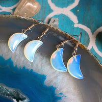 Opalite Moon Earrings