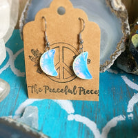Opalite Moon Earrings
