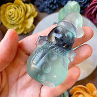 Rainbow Fluorite Snowmen Carving