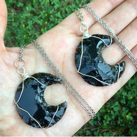 Obsidian Moon Necklace