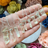 Sterling Silver Green Kyanite Necklace