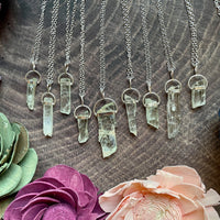 Sterling Silver Green Kyanite Necklace
