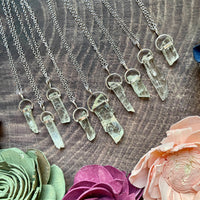 Sterling Silver Green Kyanite Necklace