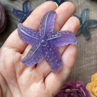Rainbow Fluorite Starfish Carving
