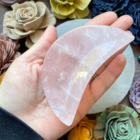 Rose Quartz Moon Bowl
