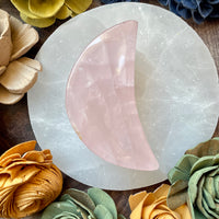 Rose Quartz Moon Bowl