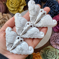 Howlite Moth Carving