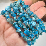 Blue Apatite Chip Bead Bracelet