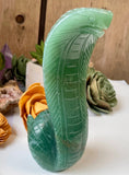 Green Aventurine Cobra Carving